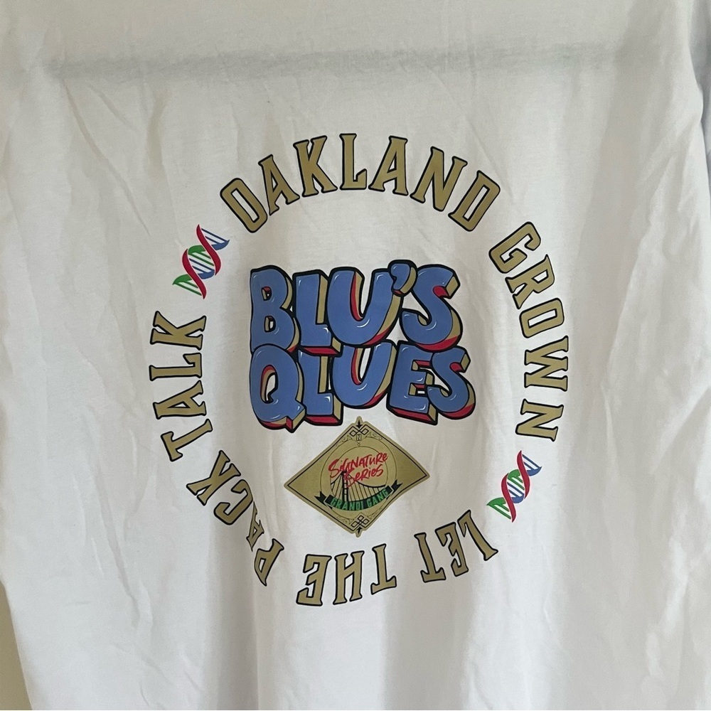Grandiflora Genetics White 100% Cotton Short Sleeve T Shirt Tee Large - Picture 5 of 8